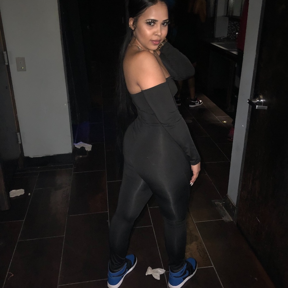 off-shoulder jumpsuit